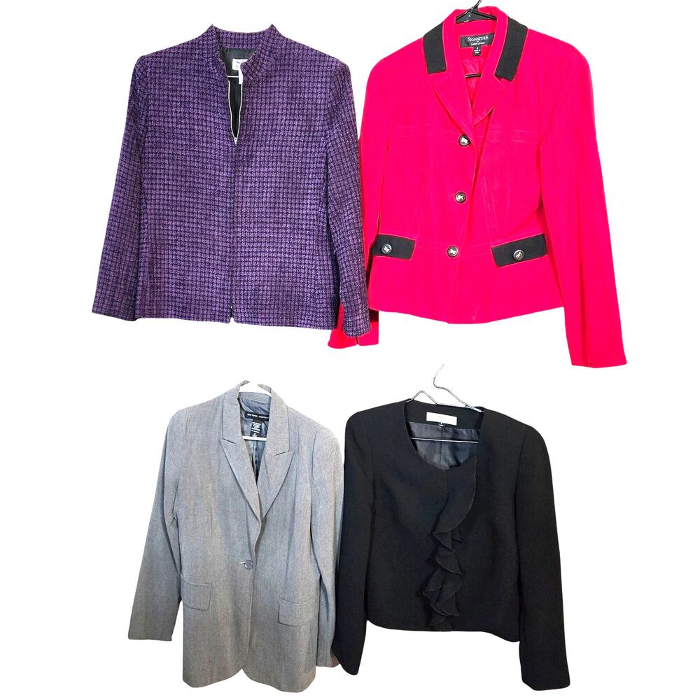 Women's Medium 8 Blazer Suit Separate Jacket Top Wholesale Bulk Lot of 4 M